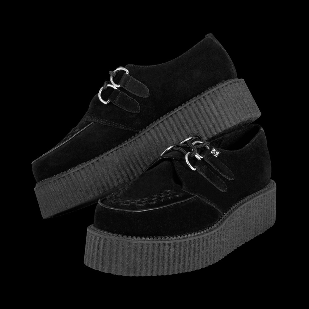 TUK black suede viva mondo creepers